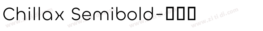 Chillax Semibold字体转换